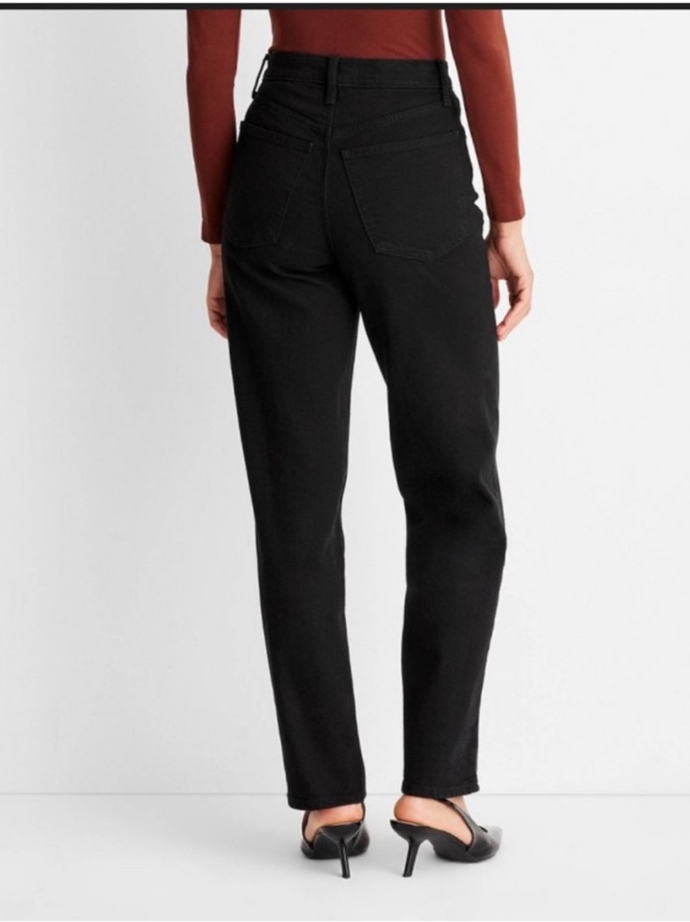 Universal Thread Highest Rise Straight Straight Leg Black Denim Jeans Sz 4 NWT - Picture 3 of 8
